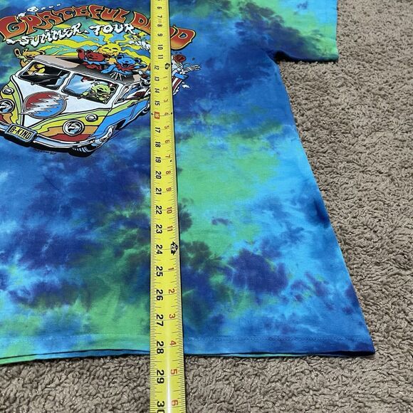 Grateful Dead Blue and Green Tie-Dye Short Sleeve Tee - Picture 4 of 5